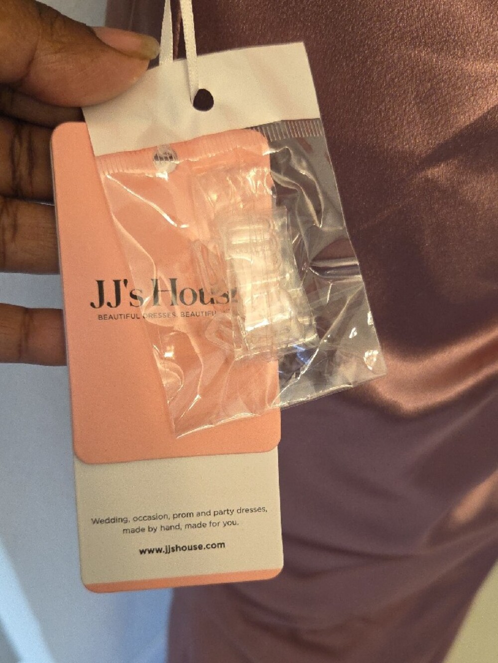 JJs House One-Shoulder Mauve Pink Satin Evening Gown. 0375 - Picture 6 of 11
